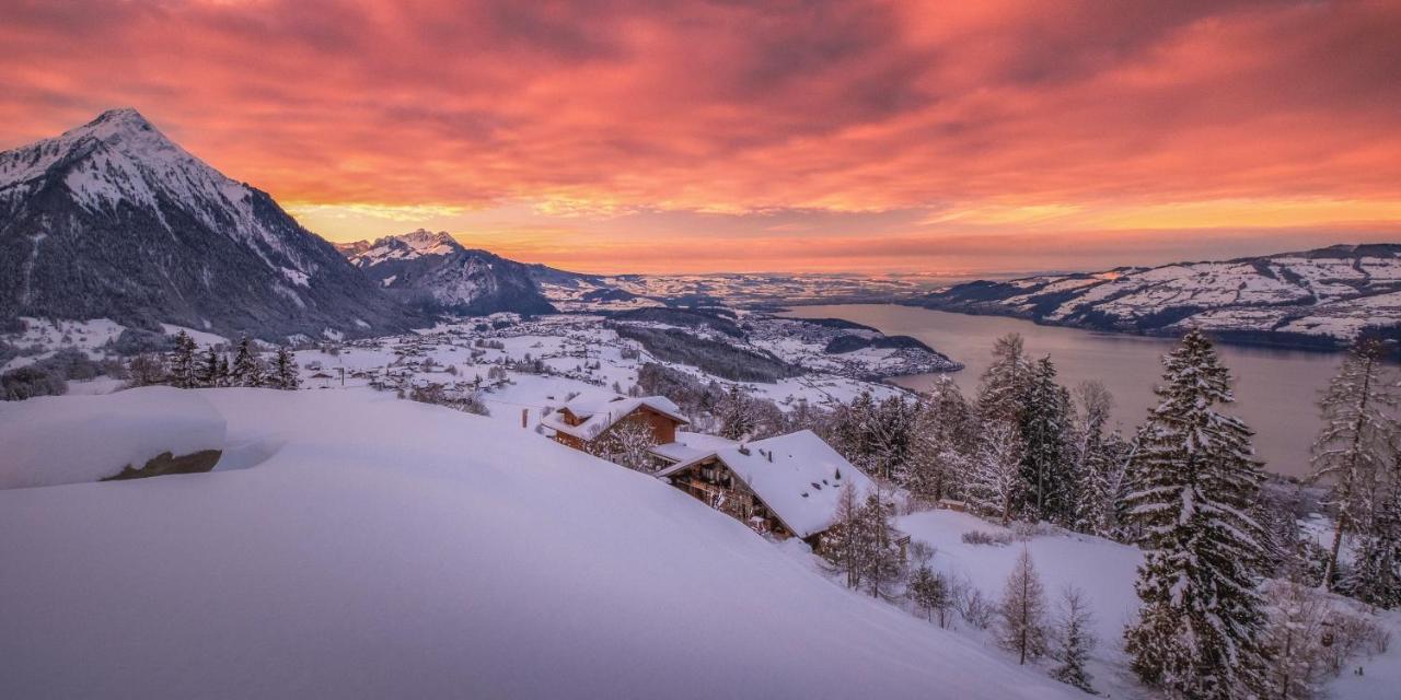 Auszeit-Hotel Z Aeschiried Aeschi Bei Spiez Bagian luar foto